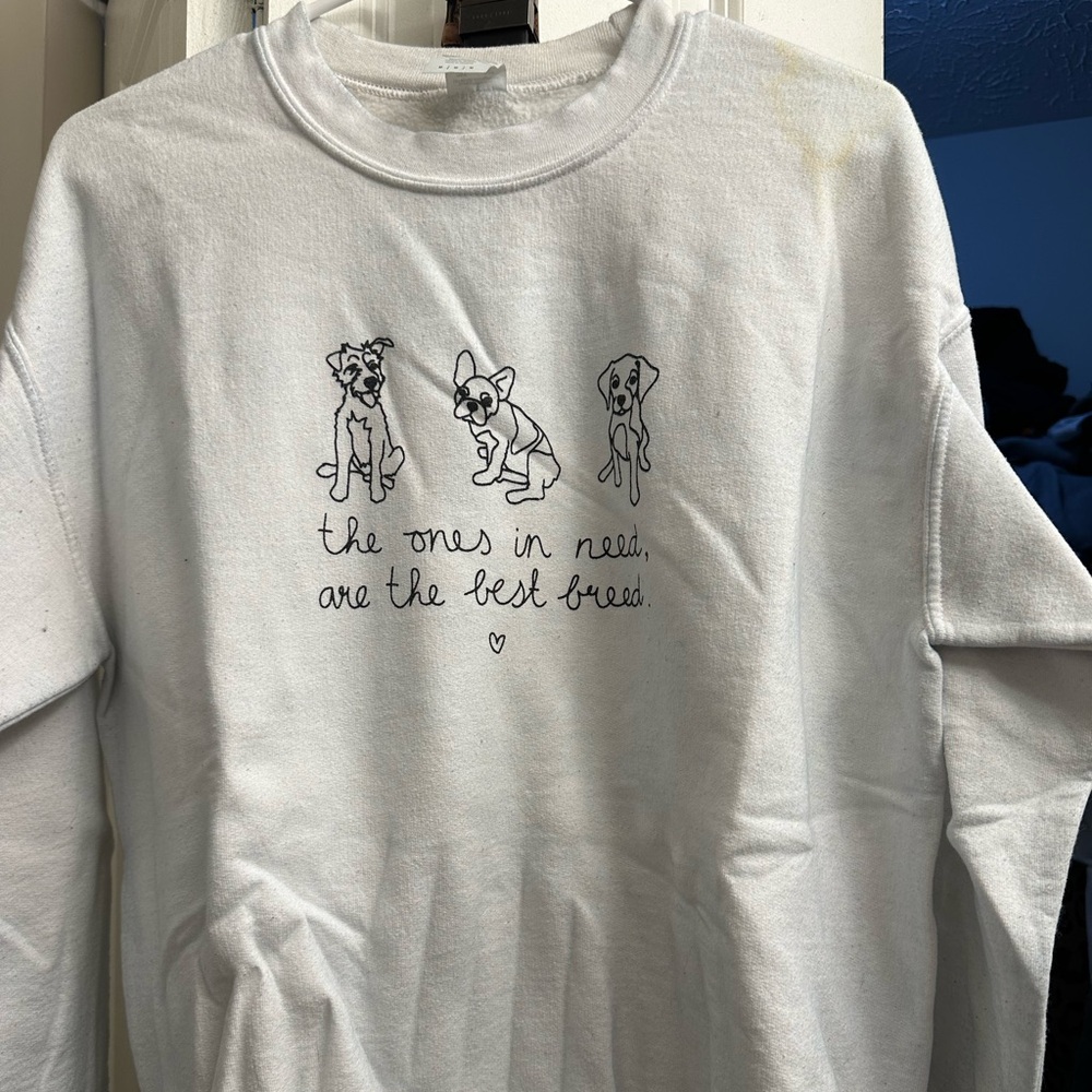 Pet adoption women's medium sweatshirt